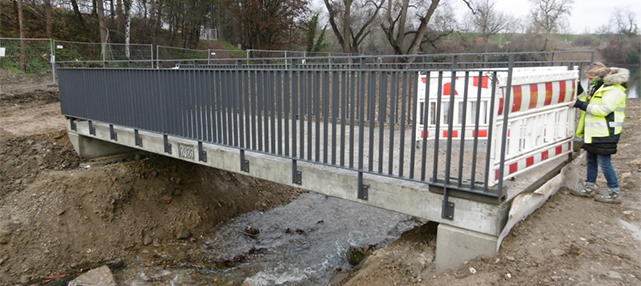 Brücke über den Klemmbach in Neuenburg am Rhein