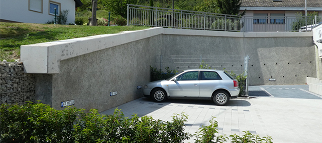 Sicherung Stützwand Schulstraße in Wasenweiler